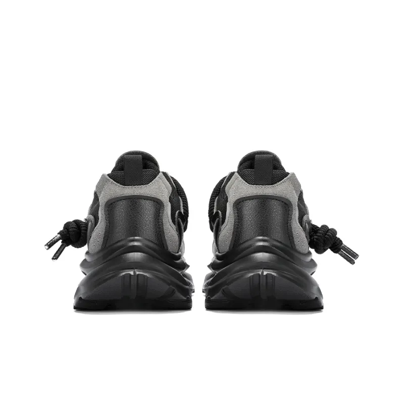 BOIGEMES Low Top Chunky Sneakers Men's Black-4