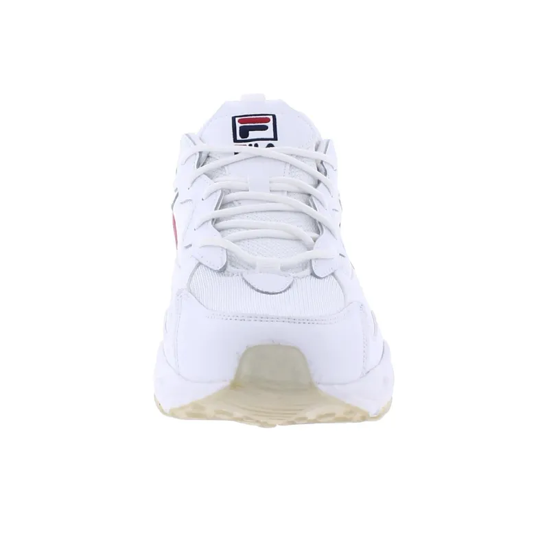 FILA Ray Tracer Cushioning Slip Resistant Low Top Running Shoes Men's White-2