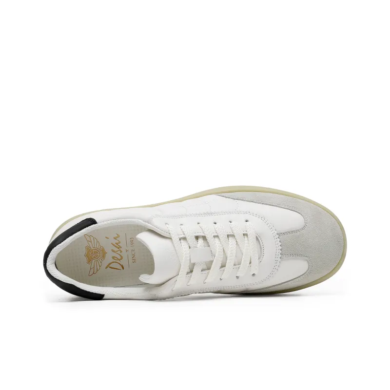 Desai Anti Slip Wear Resistant Low Top Casual Shoes Men's White-2