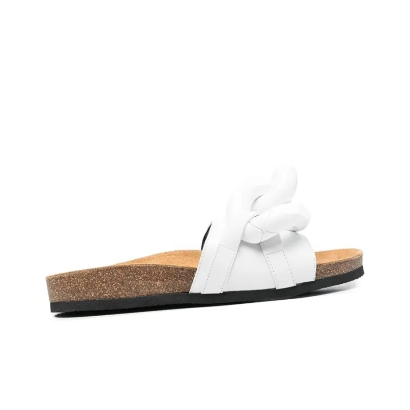 JW Anderson Chain link Leather Slides Women's-1