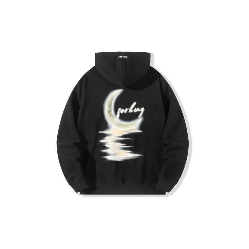 FORHUG Sweatshirts Unisex Black-2