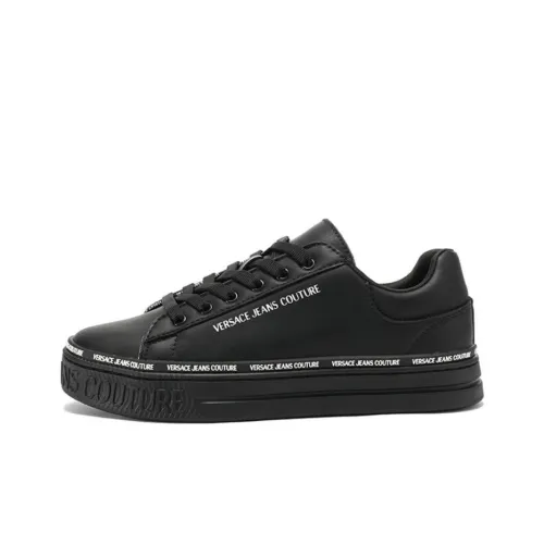 VERSACE JEANS Couture Logo-print Leather Sneakers