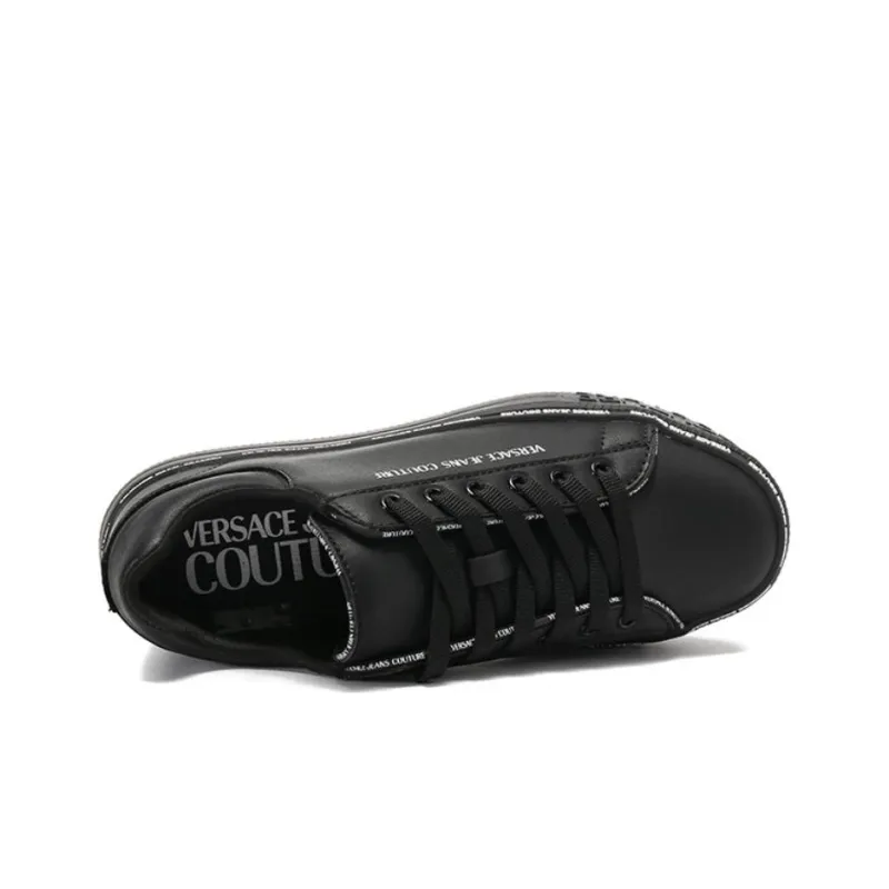 VERSACE JEANS Couture Logo-print Leather Sneakers-4
