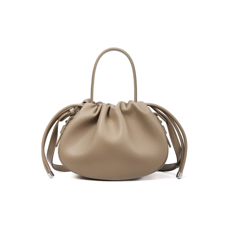 RED DRAGONFLY Cow Leather Pandora Bag, Shoulder Bag, Crossbody Bag, Handbag Regular Women's Milk Tea/Mocha-3