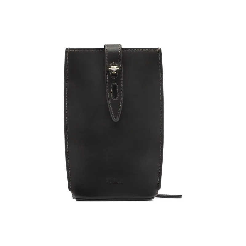 Furla Soft Cow Leather Shoulder Bag, Crossbody Bag Mini Women's Black-0