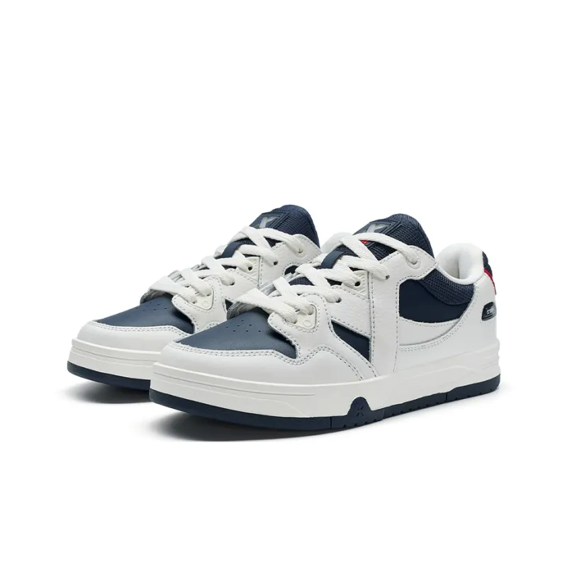 XTEP MAXX1.0 Skateboard Shoes Women's Low Top Sail White/Indigo-4