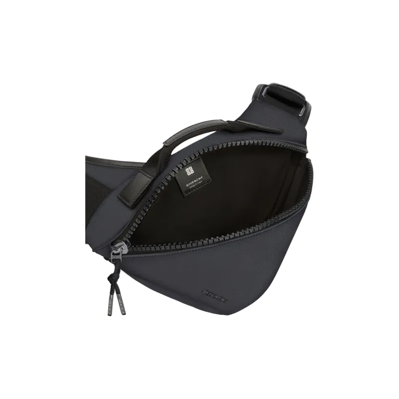 GIVENCHY G Zip Fabric Triangle Bag, One Shoulder Crossbody, Fanny Pack Trumpets Men's Black-3