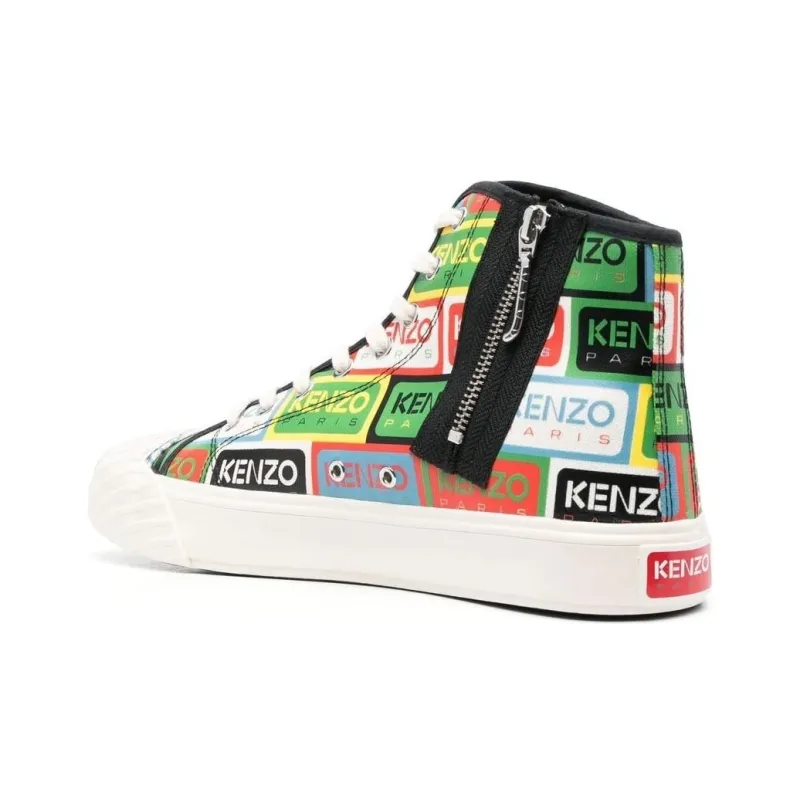 KENZO School High Top Trainers Multi-3
