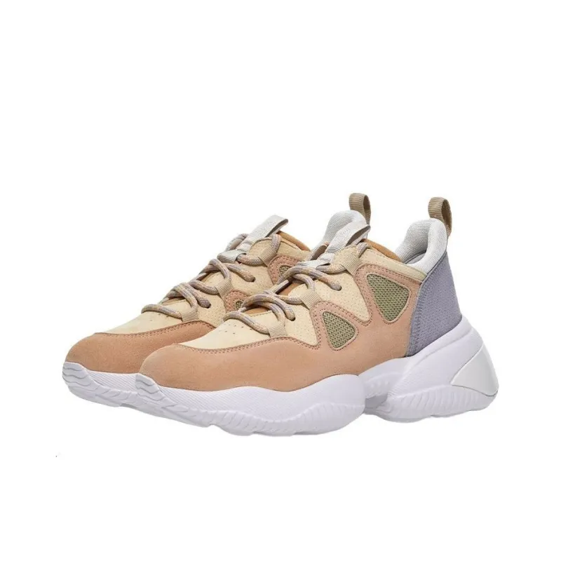 HOGAN Nteraction H568 Allacciato Anti Slip Wear Resistant Low Top Casual Shoes Women's Brown-2