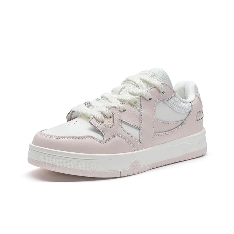 XTEP MAXX1.0 Skateboard Shoes Women's Low Top Pure Pink/Sail White-2