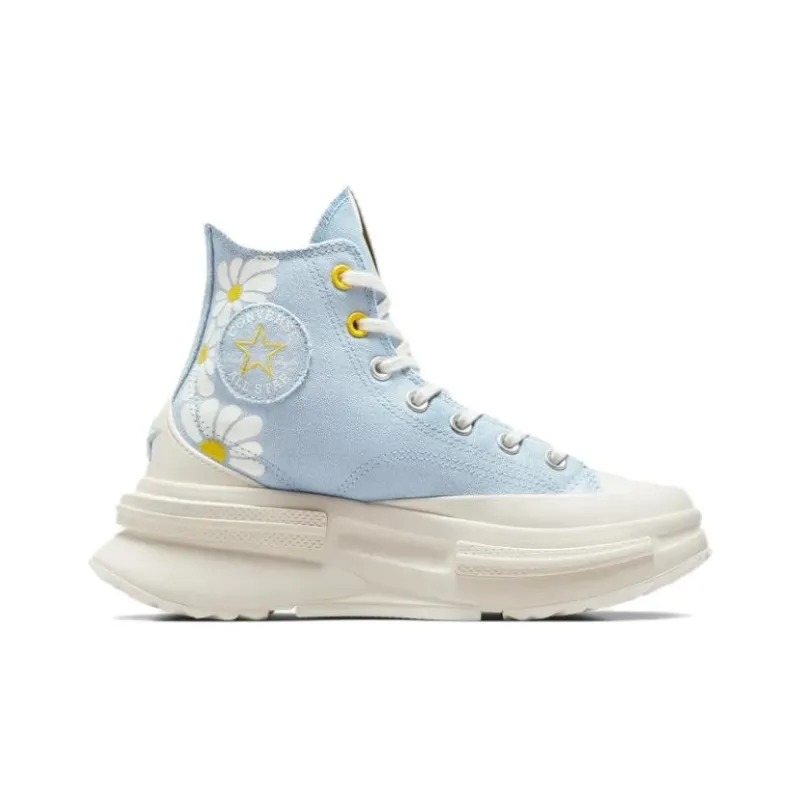 Converse Run Star Legacy Wear Resistant Coverage High Top Canvas Shoes Unisex Blue Yellow-1