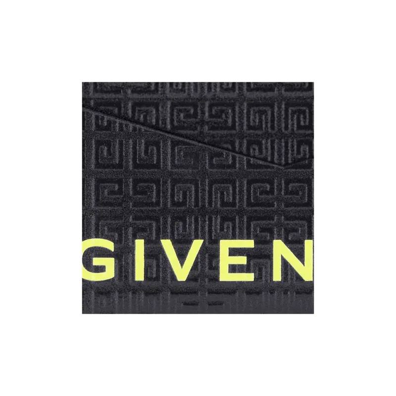 Givenchy Cow Leather Card Holder Men's Black & Yellow-2
