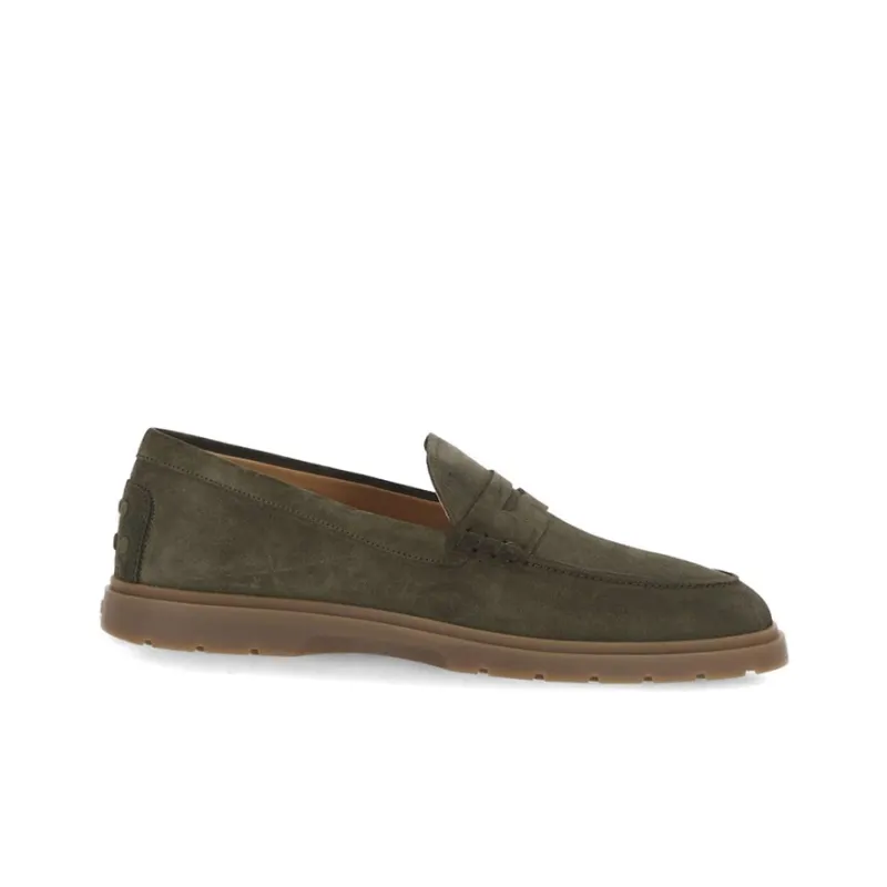 TOD'S Ridged Suede Loafers-1