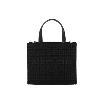 GIVENCHY G-Tote Cotton And Acrylic Blend Tote Bag Shopping Bag Shoulder Bag Crossbody Bag Handbag Mini Women's Black