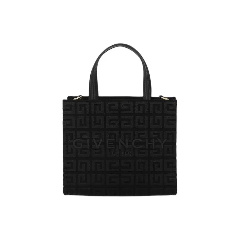 GIVENCHY G Tote Cotton And Acrylic Blend Tote Bag Shopping Bag Shoulder Bag Crossbody Bag Handbag Mini Women's Black-0