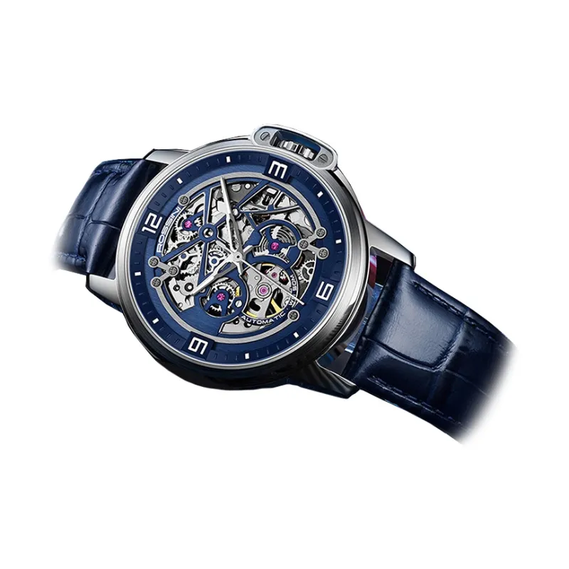 ROSSINI Medallion Collection Mechanical Movement Leather Strap Watch Men's Watches Black Dial-3