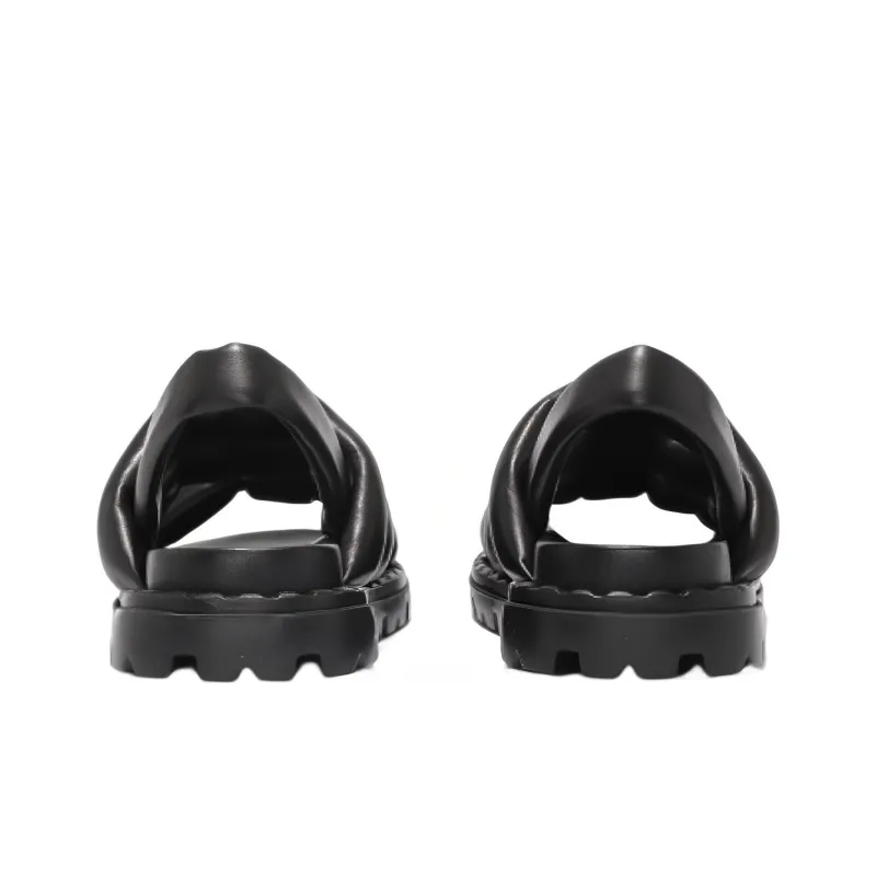 PRADA Women's Nappa Sandal 'Black'-3
