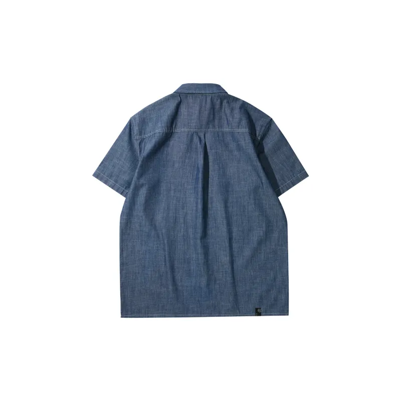 HLA Shirts Men Denim Blue 46-1