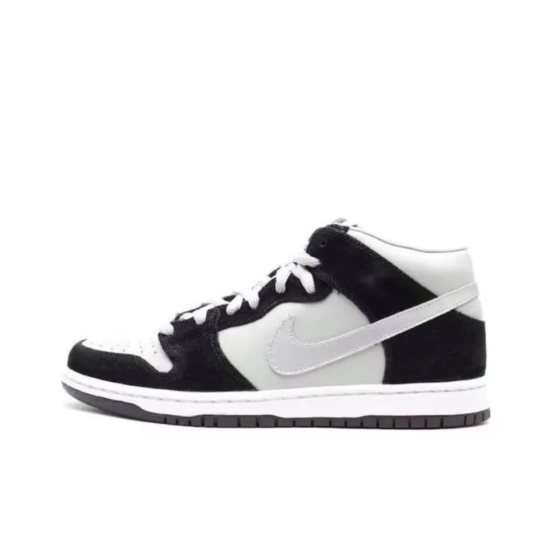 Nike Sb Dunk Mid Black Silver-0