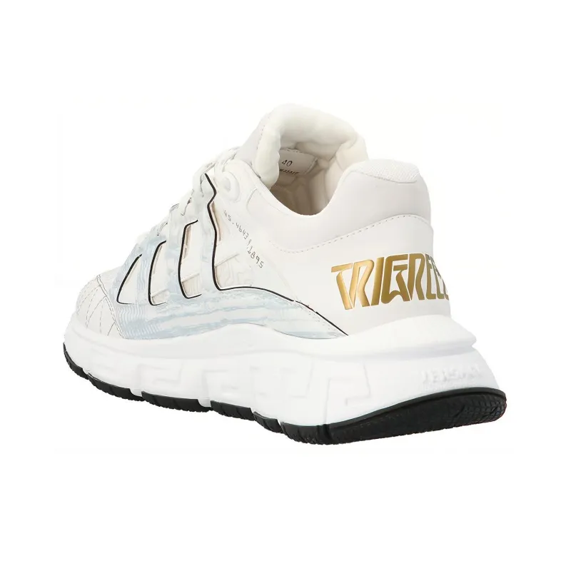 VERSACE Trigreca Glitter Sneaker White Gold Women's-4