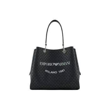 EMPORIO ARMANI Polyester Tote Bag, Shopping Bag, Combo Bag, Shoulder Bag, Crossbody Bag, Handbag Women's Black