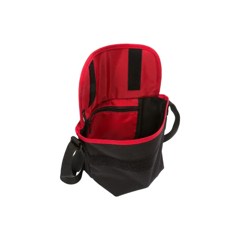Manhattan Portage Nylon Messenger Bag Crossbody Bag Shoulder Bag Unisex Black & Red-5