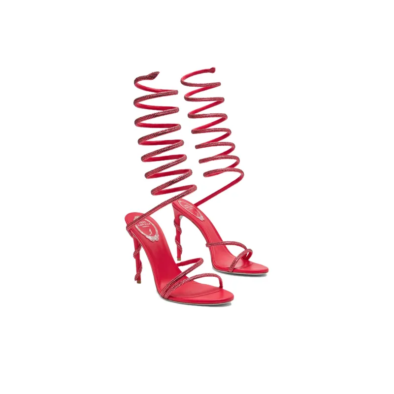 RENE CAOVILLA One Strap Sandals 10.5cm Women's Red-2