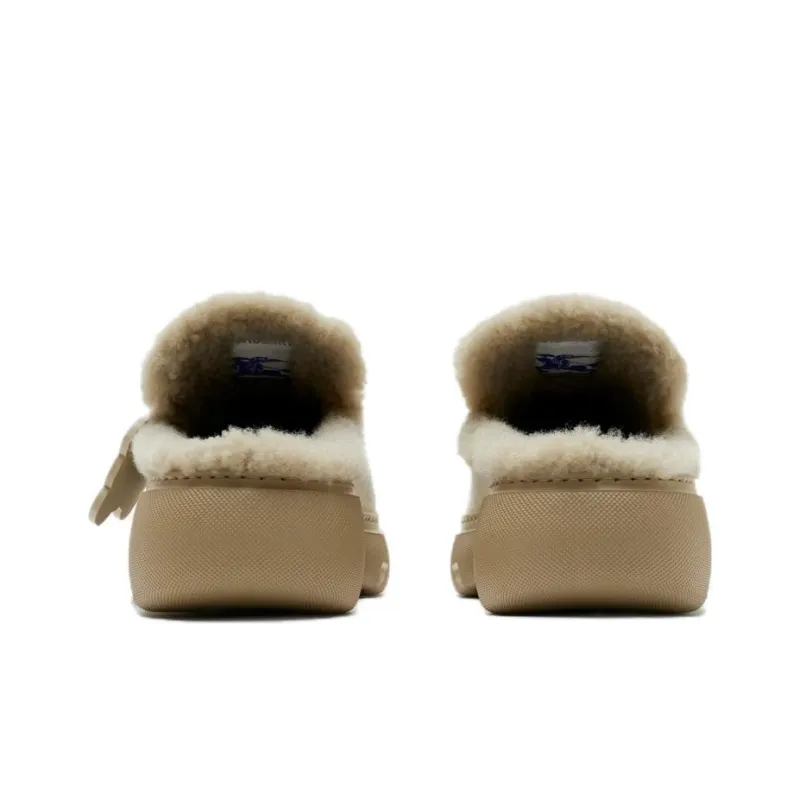 Burberry Logo-charm Suede Mules-3