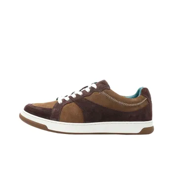 DAVID NAMAN Low Top Skateboard Shoes Men's Camel