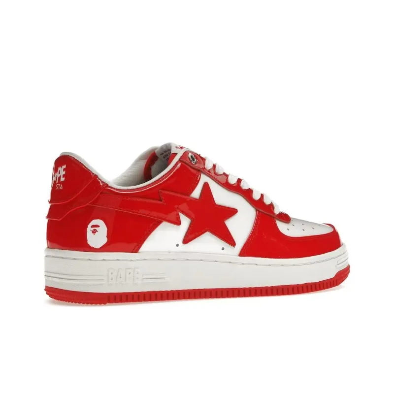 BAPE A BATHING APE Bape Sta Patent Leather White Red 2023-2