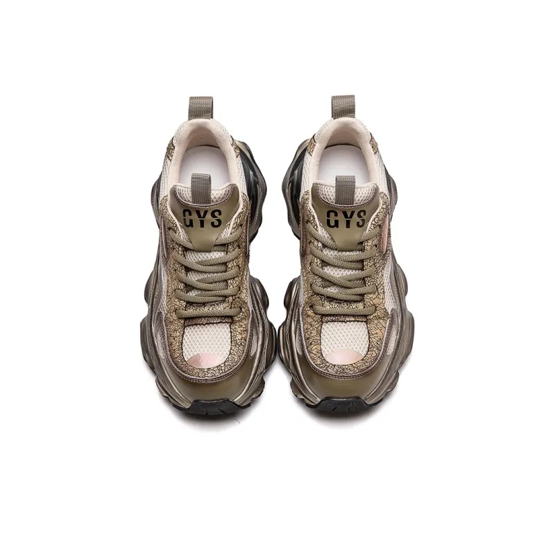 CHOVO Slip-Resistant Breathable Lightweight Chunky Sneakers 6cm Women's-12