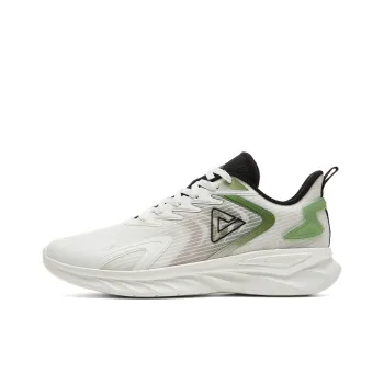 PEAK Slip Resistant, Abrasion Resistant, Breathable Low Top Running Shoes Men's Ecru Green