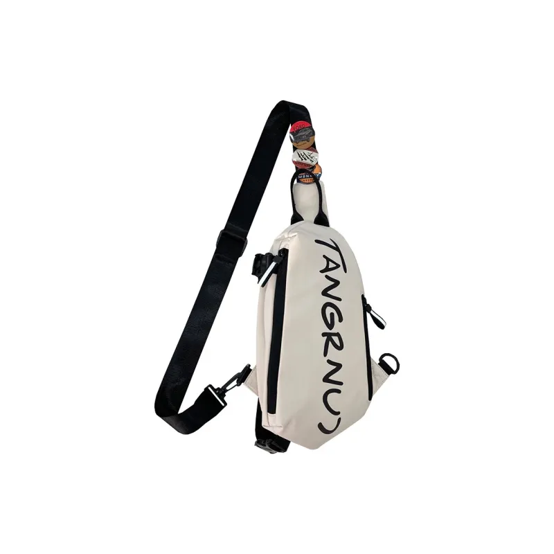 HCXK Nylon Fabric Shoulder Bag Regular Unisex Black/White-2