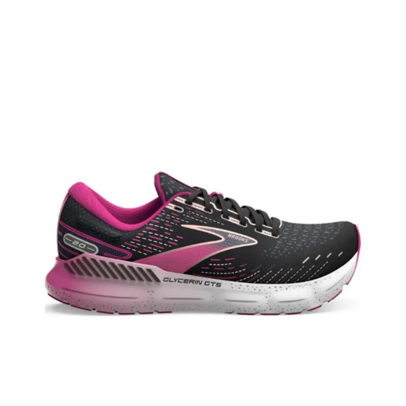 Brooks Glycerin GTS Cushioning Wear-Resistant Low-Top Running Shoes Women's Black Purple-1