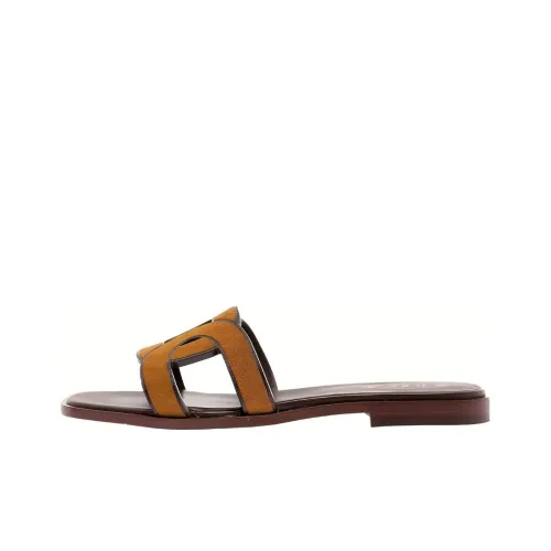 TOD'S Chain-motif Leather Slides