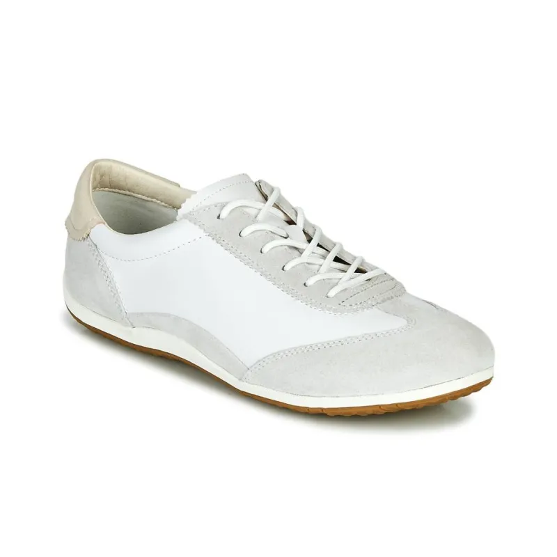 GEOX Low-Top Casual Shoes Women's Gray White-2