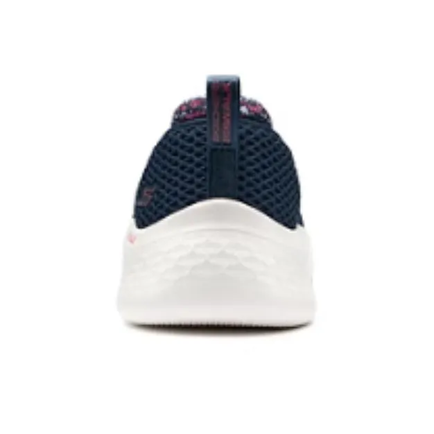 Skechers Cushioning, Wear Resistant Low Top Casual Shoes Women's Marine Blue Pink-3
