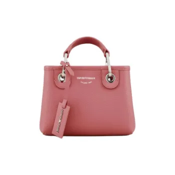 EMPORIO ARMANI Polyurethane Tote Bag Shopping Bag Shoulder Bag Crossbody Bag Handbag Mini Women's Pink