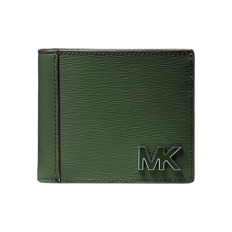MICHAEL KORS Hudson Leather Wallet Men's Dark Green-0