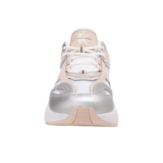 CKJ CALVIN KLEIN JEANS Low Top Chunky Sneakers Women's White Pink-2