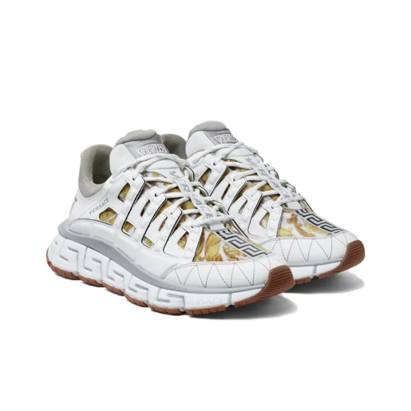 VERSACE Trigreca White Grey Barocco Print Women's-2