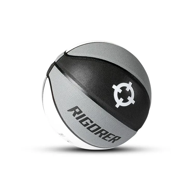 RIGORER PU Basketball Black White Gray Size 7 Training Unisex-7
