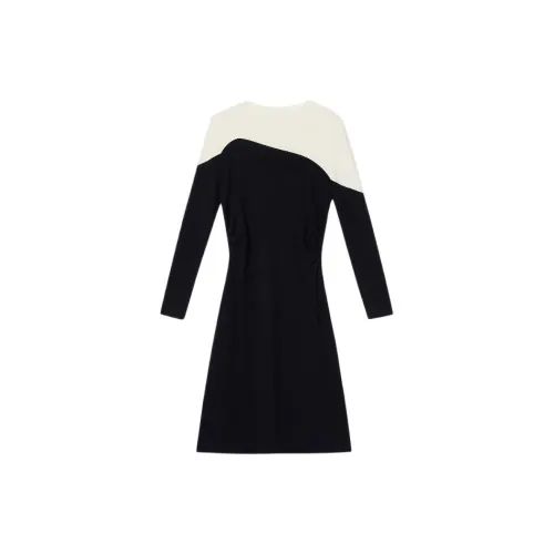 Yiner Long-Sleeved Dresses Women's Navy Blue