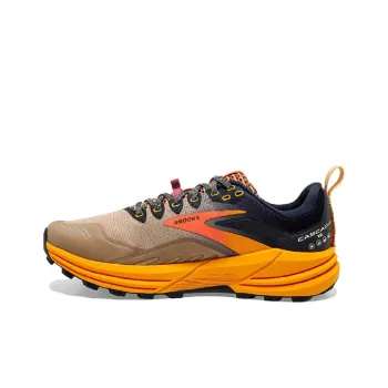 Brooks Cascadia 16 Anti-Slip Wear-Resistant Low-Top Casual Running Shoes Women's Orange Brown