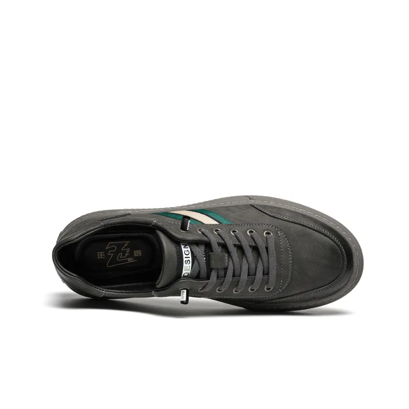 CHINT Abrasion Resistant Low Top Skateboard Shoes Men's Gray-2
