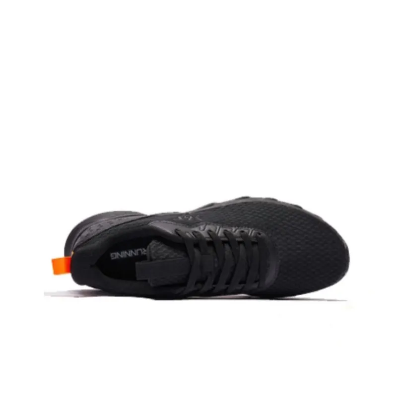 361° Cushioning Slip Resistant Low Top Running Shoes Men's Black Orange-3