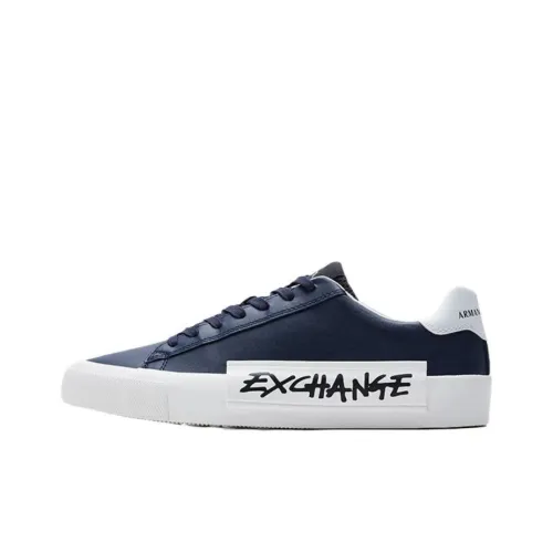 ARMANI EXCHANGE Skateboard Shoes Men Low-Top Blue