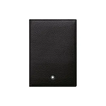 MONTBLANC Meisterstuck Leather Passport Clip Unisex Black