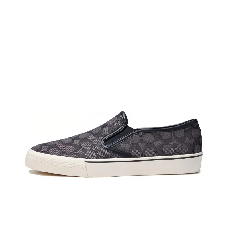 COACH Low Top Skateboard Shoes Men's Black-0