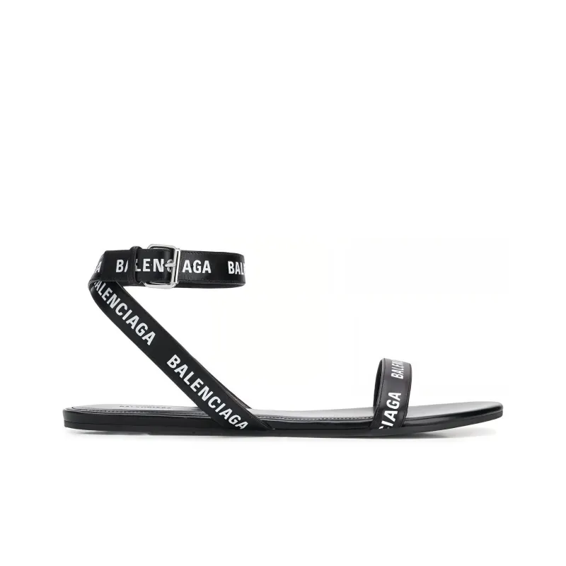 Balenciaga Round Sandal F05 Black White Women's-1